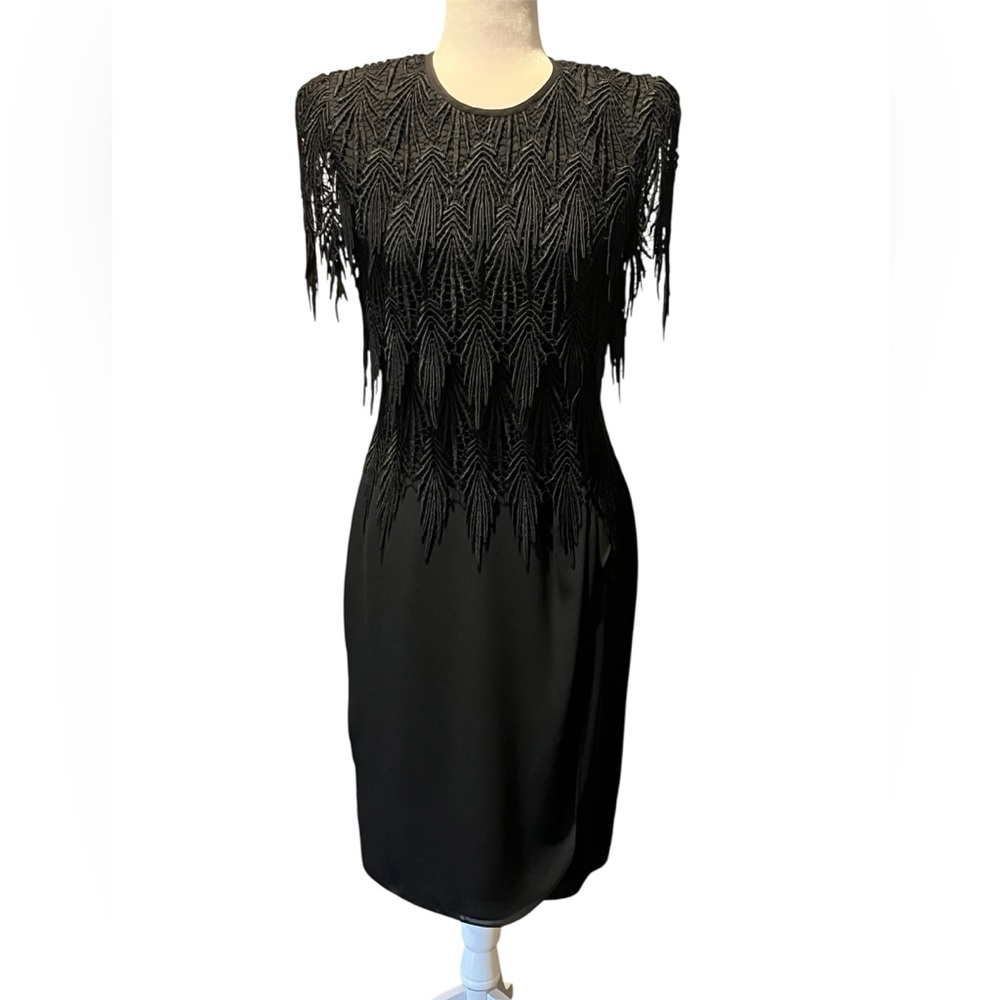 HW Collections Vintage 80’s or 90’s Black Lace Layered Overlay 8 Witchy Vibes 8